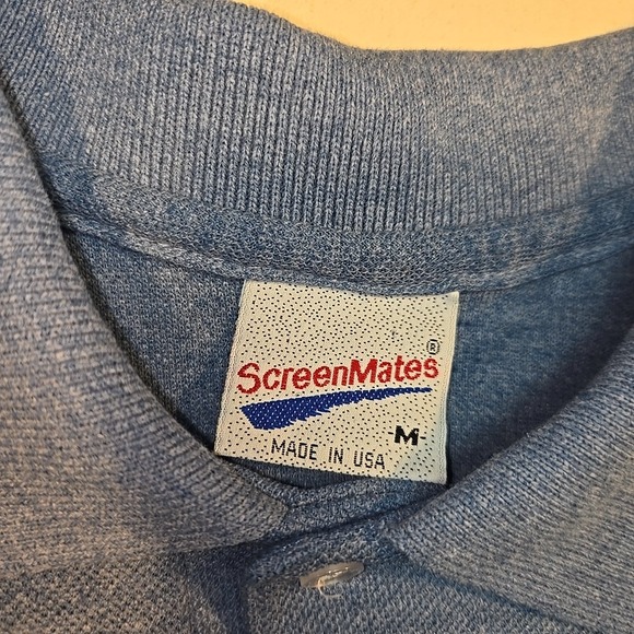 VTG 1994 ScreenMates Mens M Polo Blue Wing Ding Albuquerque NM Embroidered USA - Picture 4 of 7